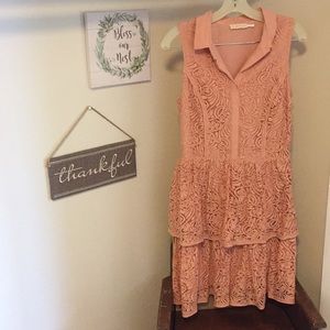 Pink ruffles dress